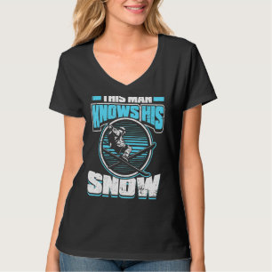Camiseta Hombres que este hombre conoce sus montañas de esq