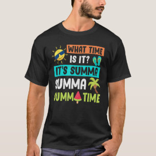 Camiseta Hombres Qué Hora Es Summa Tiempo De Verano Niños N