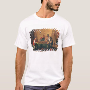 Camiseta Hombres que juegan a backgammon en una taberna