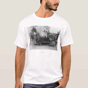 Camiseta Hombres que montan elefantes en la India