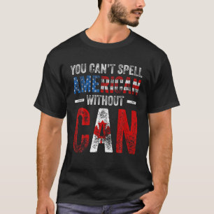 Camiseta Hombres que no pueden deletrear norteamericano sin