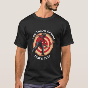 Camiseta Hombres Que Tiras Dardos Que Cute Ax Thrower Hatch