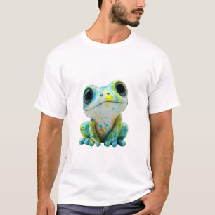 Camiseta Hombres Rana de Pintura Artística Salpicada