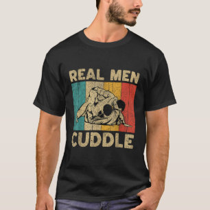 Camiseta Hombres Reales Acarician Divertido Vintage BJJ Jiu