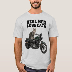 CAMISETA HOMBRES REALES AMAN A LOS GATOS DE LOS HOMBRES