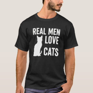 Camiseta HOMBRES REALES AMAN A LOS GATOS, lindos gatos negr
