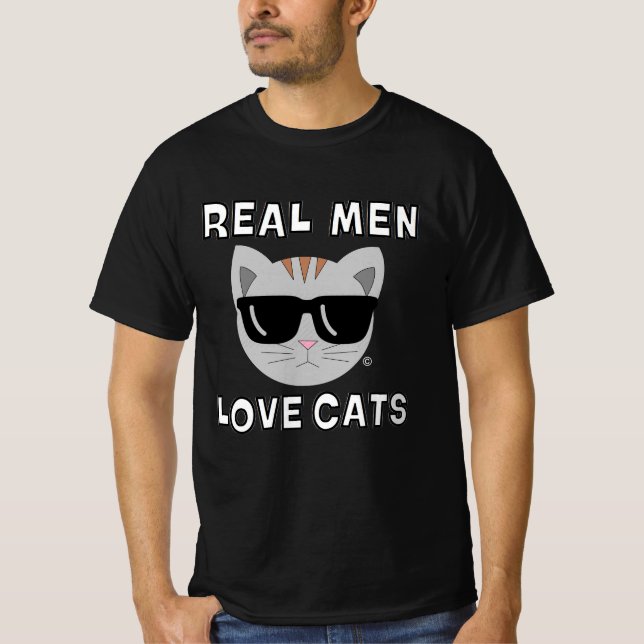 Camiseta HOMBRES REALES AMAN GATOS GATO Gafas de sol (Anverso)
