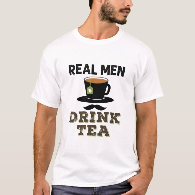 Camiseta Hombres Reales Beben Té Guay Tea Drinker Lover (Anverso)