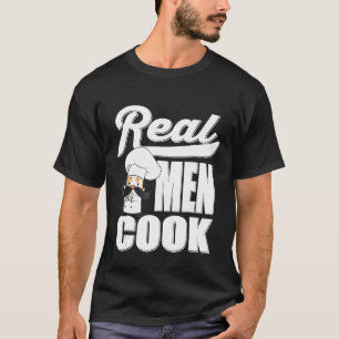 Camiseta Hombres Reales Cocinar Funny Baker Chef Cocina Coc