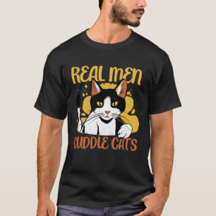 Camiseta Hombres Reales Cuidan Gatos Dueños De Gatos Mascot