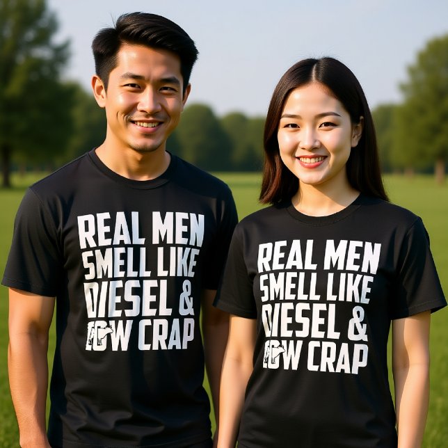 CAMISETA HOMBRES REALES HUELDEN COMO DISEL Y VACA (Subido por el creador)