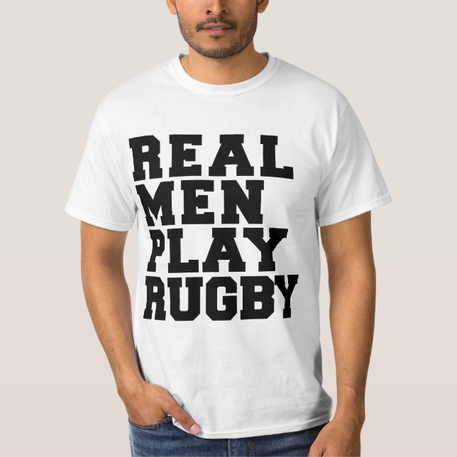 Camiseta Hombres Reales Juegan Al Rugby (Anverso)