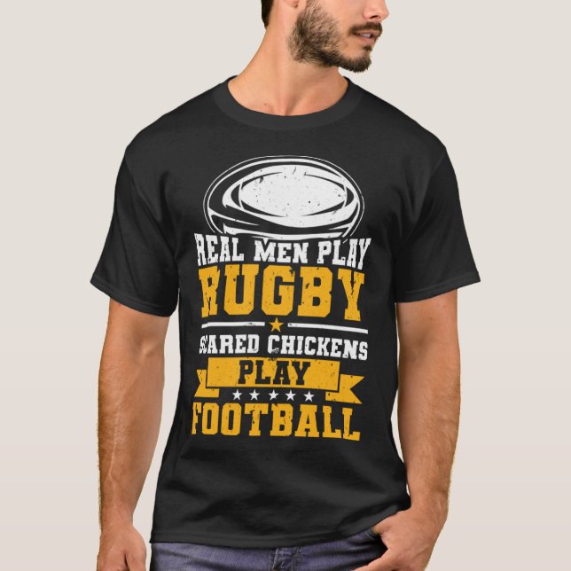 Camiseta Hombres Reales Juegan Al Rugby 2 (Anverso)