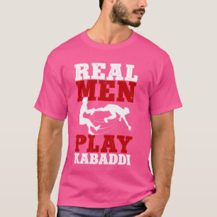 Camiseta Hombres Reales Jugar al Equipo de Contacto Kabaddi