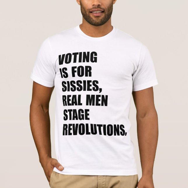 Camiseta Hombres reales, revoluciones reales (Anverso)