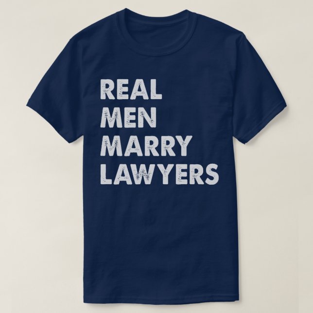 Camiseta Hombres Reales Se Casan Con Abogados Marido  (Diseño del anverso)