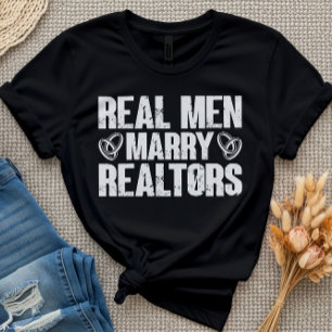 Camiseta Hombres Reales Se Casan Con Realtores Inmobiliario