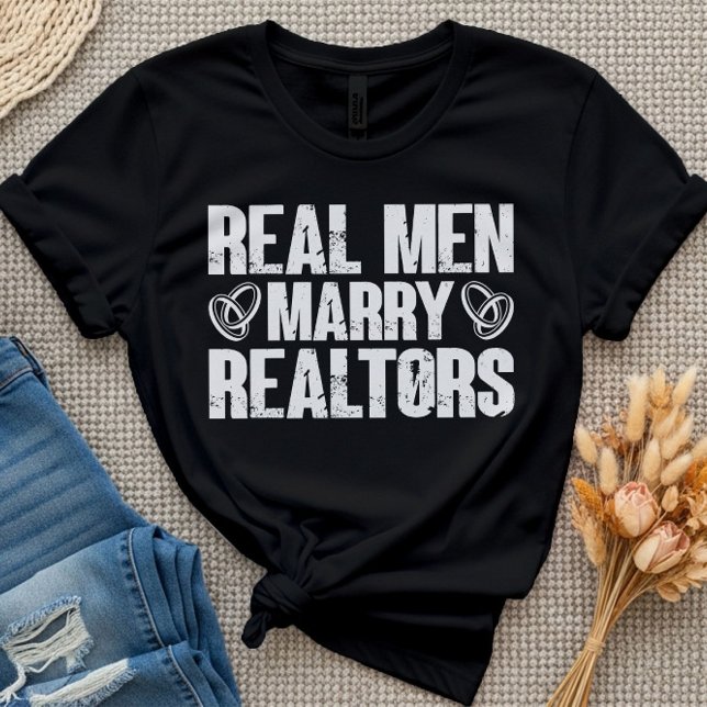 Camiseta Hombres Reales Se Casan Con Realtores Inmobiliario (Subido por el creador)