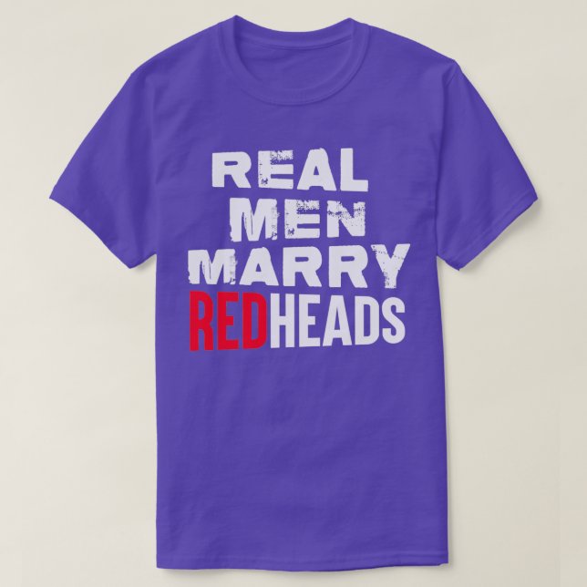 Camiseta Hombres Reales Se Casan Con Redheads Funny Dice Hu (Diseño del anverso)