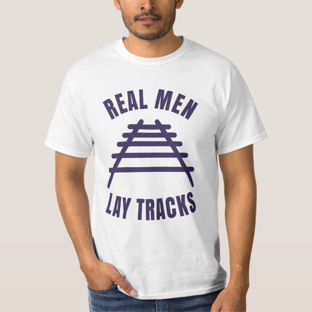Camiseta Hombres reales yacen rieles de carril T-Shirt (Anverso)
