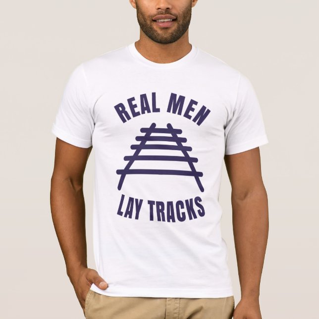 Camiseta Hombres reales yacen rieles de carril T-Shirt (Anverso)