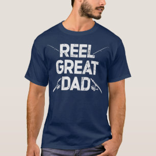 Camiseta Hombres Reel Great Dad Funny Fishing Rod Fishman F