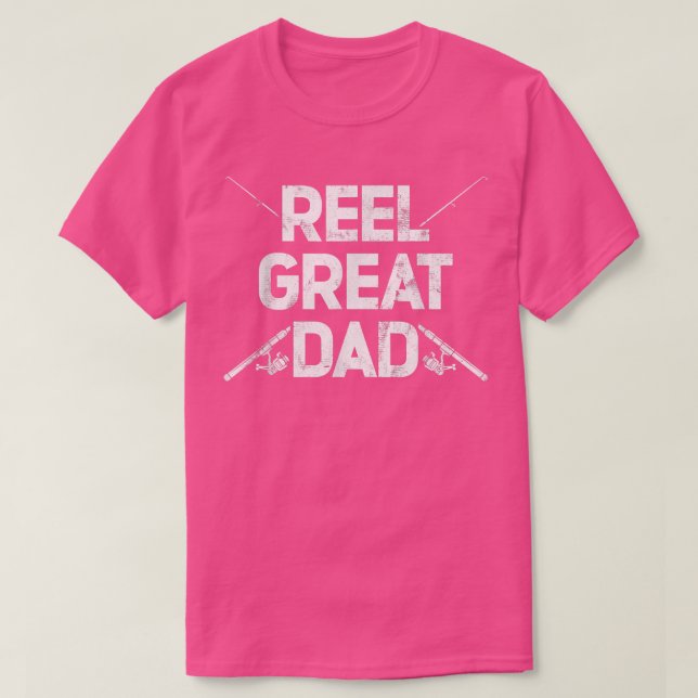 Camiseta Hombres Reel Great Dad Funny Fishing Rod Fishman F (Diseño del anverso)