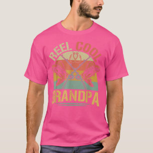Camiseta Hombres Reel Guay Abuelo Pescando padres divertido