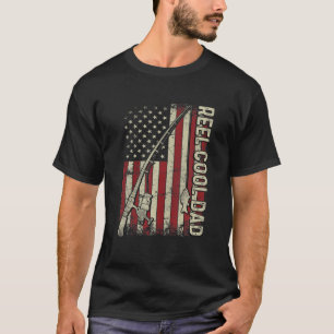 Camiseta Hombres Reel Guay Dad Bandera Estadounidense Rod U