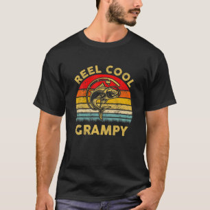 Camiseta Hombres Reel Guay Grampy Fishing S, divertidos Día