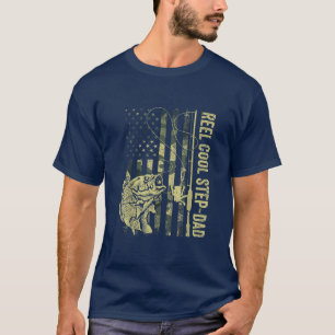 Camiseta Hombres Reel Guay StepDad Camoue American Flag Fat