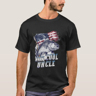 Camiseta Hombres Reel Guay Tío Bandera Estadounidense Padre