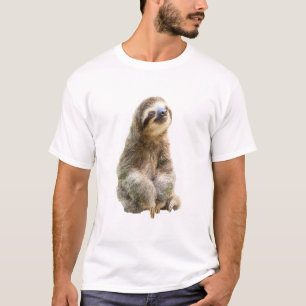 Camiseta Hombres retrato encantador del perezoso de tres de