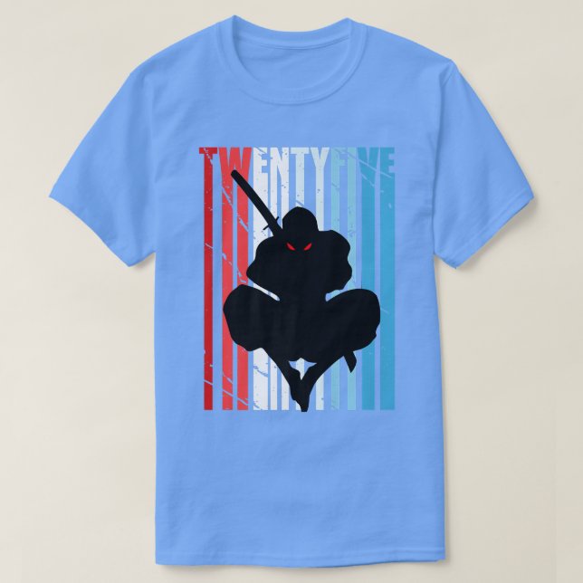 Camiseta Hombres Retro 25 cumpleaños para hombres de Ninja  (Diseño del anverso)