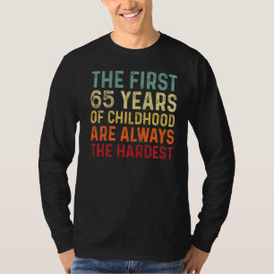 Camiseta Hombres Retro 65 años de edad diciendo cumpleaños 