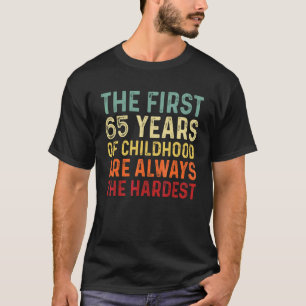 Camiseta Hombres Retro 65 años de edad diciendo cumpleaños