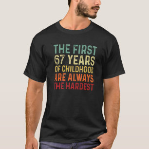 Camiseta Hombres Retro 67 años de edad diciendo cumpleaños 
