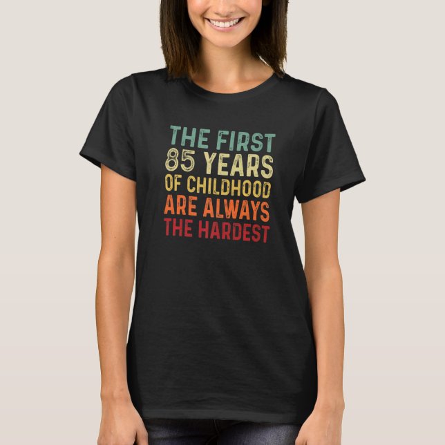 Camiseta Hombres Retro 85 años de edad diciendo 85º cumplea (Anverso)