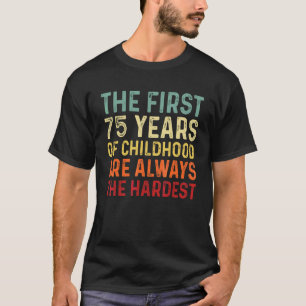 Camiseta Hombres Retro De 75 Años De Edad Diciendo 75 Años