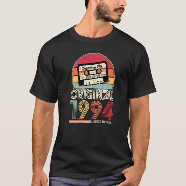 Camiseta Hombres Retro de Cumpleaños Vintage 1994 (Anverso)