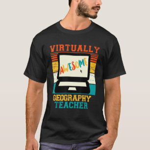 Camiseta Hombres Retro de Geografía Virtualmente Increíble