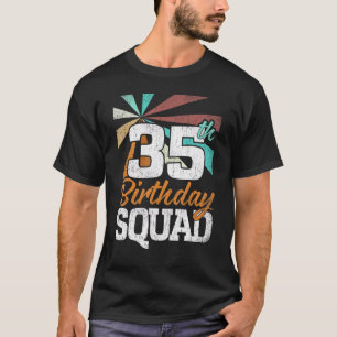 Camiseta Hombres Retro de la Escuadrón de Cumpleaños 35 Año