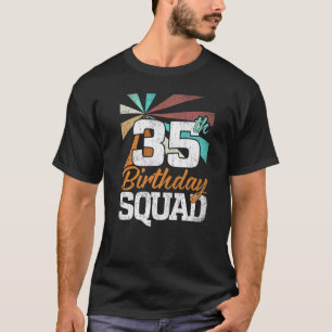 Camiseta Hombres Retro de la Escuadrón de Cumpleaños 35 Año