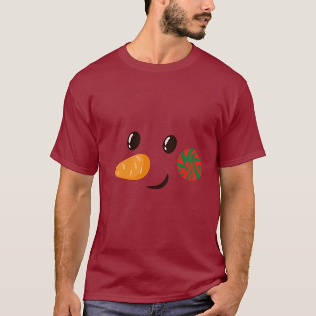 Camiseta Hombres retro de Snowman (Anverso)