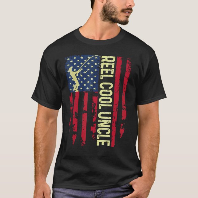 Camiseta Hombres Retro Estadounidense Reel Tio De Guay Para (Anverso)