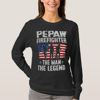 Camiseta Hombres retro la bandera de EEUU Día del padre bom