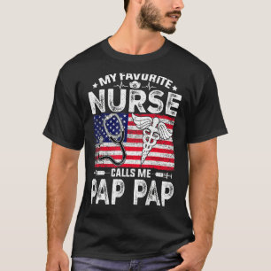 Camiseta Hombres Retro Mi Enfermera Favorita Me Llama Pap P