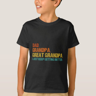 Camiseta Hombres Retro Papá Abuelo Bisabuelo Día del Padre
