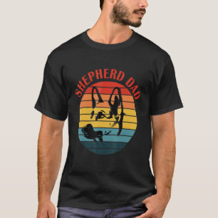 Camiseta Hombres Retro Pastor Alemán Padre Perro Padre Shep