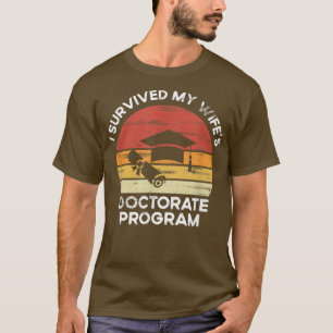 Camiseta Hombres retro sobreviví al programa de doctorado d